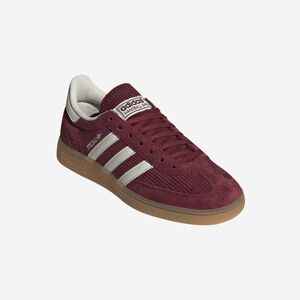 Adidas Burgundy Suede Sneakers with White Stripes